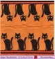 Preview: Halloween Katze auf orange - 1 Papier Taschentuch
